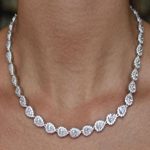 Diamond Tear Drop Necklace