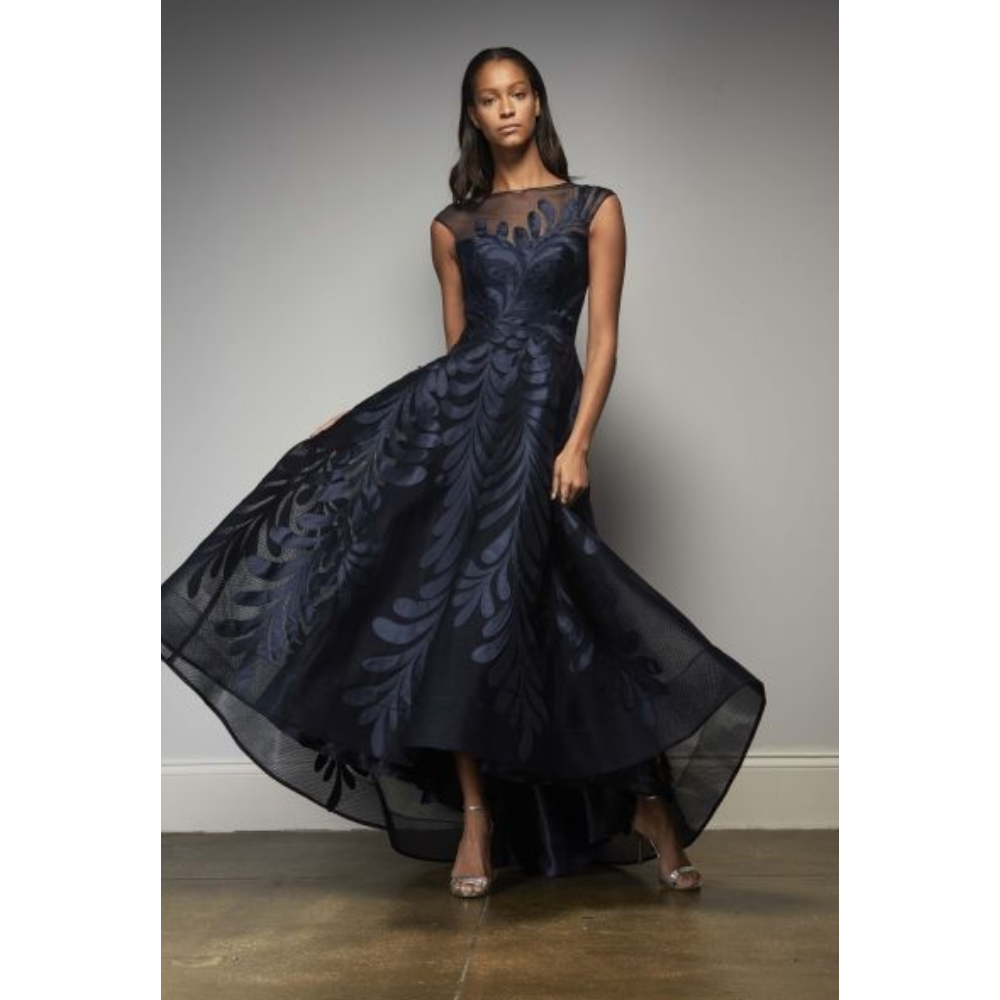 Hynes Park Sleeveless High-Low Mikado Gown at Helen Ainson