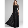 knee length dresses for ladies Teri Jon Floral Jacquard Off the Shoulder Gown 217048 main image 1