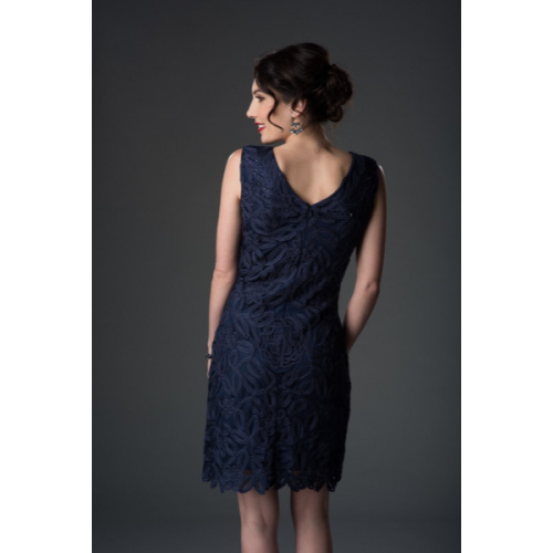 Soulmates Lace Sequin Boatneck Sheath Dress