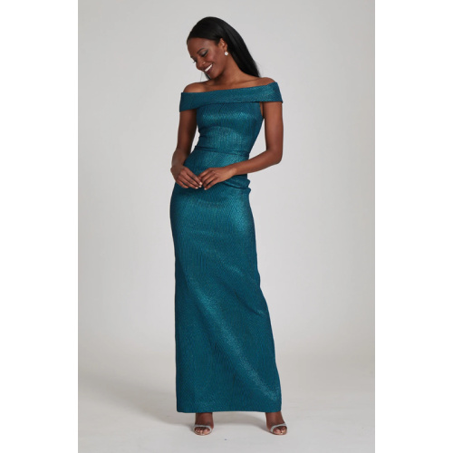 Teri Jon Metallic Ribbed Jacquard Off 