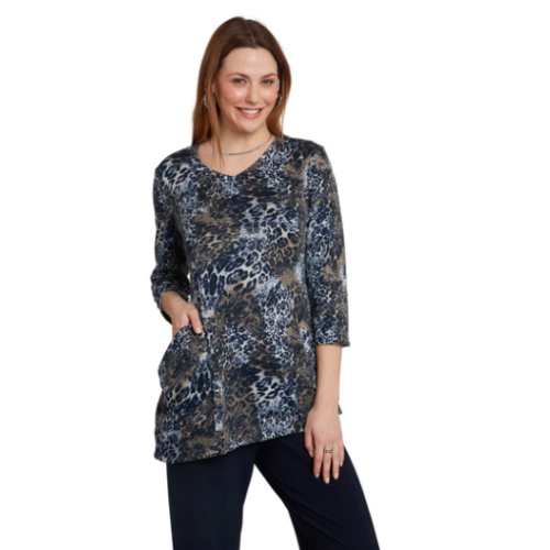 Compli K soft touch 3/4 sleeve top 32721 at Helen Ainson in Darien CT 06820