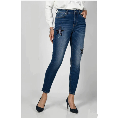 Frank Lyman Star Embellished Jeans at Helen Ainson in Darien CT 06820