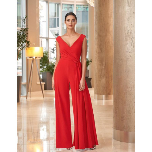 Alexander by Daymor 1063 Off The Shoulder Formal Jumpsuit at Helen Ainson in Darien CT 06820