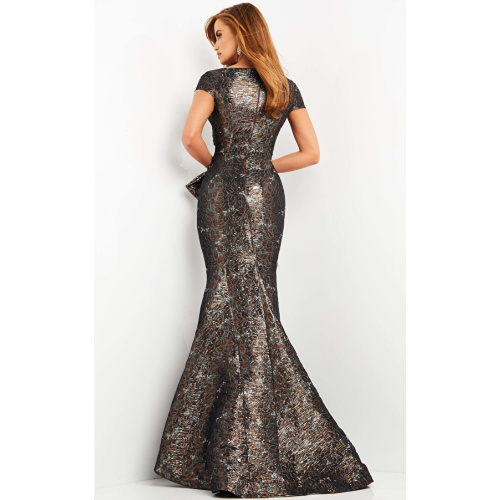 Jovani 06707 Cap Sleeve Ruched Evening Dress