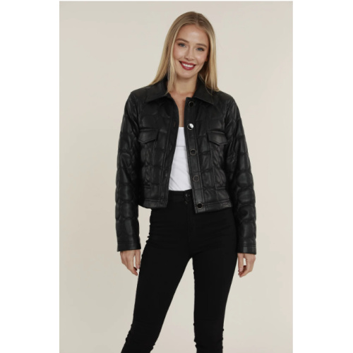 Dolce Cabo Vegan Leather Quilted Jacket at Helen Ainson in Darien CT 06820