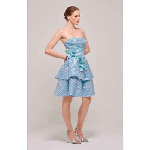 John Paul Atakar Strapless Layerd Mini Dress at Helen Ainson in Darien CT 06820