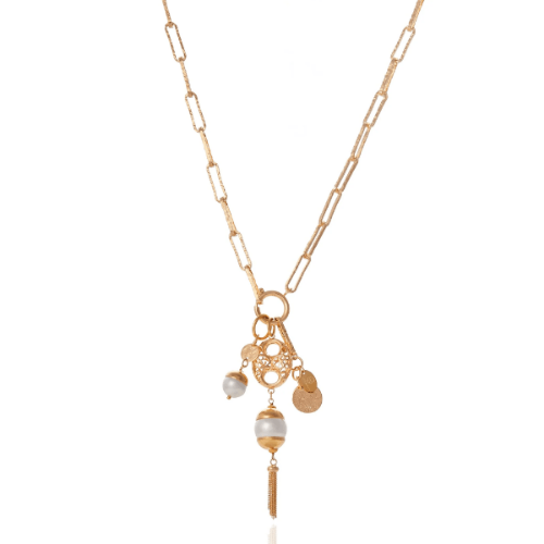 CRISTINA SABATINI VIETNAM LONG PEARL NECKLACE at helen ainson in darien ct 06820