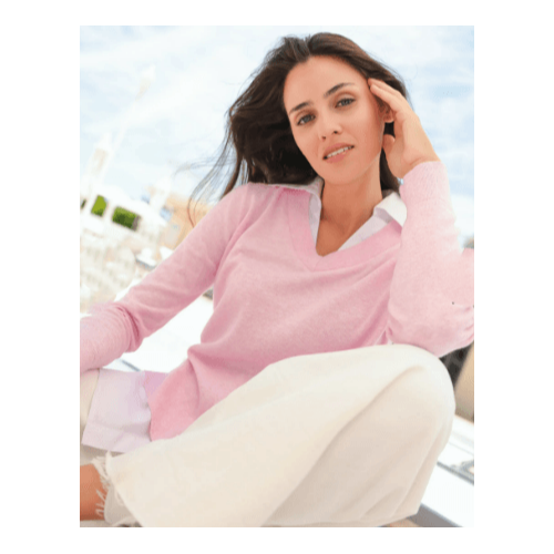 Alashan Cashmere Cotton Cashmere Montage Shirttail Sweater at Helen Ainson