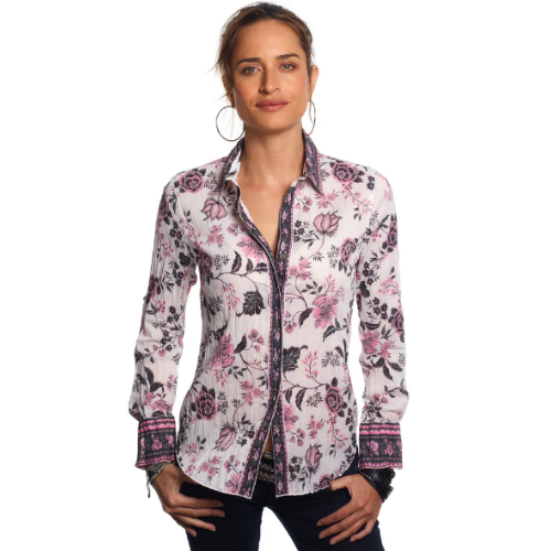 CINO TUNISIA PINK BUTTON DOWN SHIRT at Helen Ainson