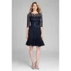 Teri Jon 3/4 Sleeve Lace Fit And Flare Dress with Bow - Helen Ainson Teri Jon 3/4 Sleeve Lace Fit And Flare Dress with Bow - Helen Ainson