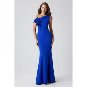 ruched one-shoulder stretch crepe dress Katrin Green One Shoulder Maxi Strikingly vibrant and sophisticated this one shoulder evening gown will be the talk of the town Sam Crepe One-Shoulder Slit Formal