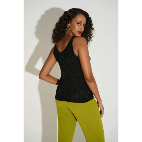 Joseph Ribkoff Metallic Knitted Camisole with Rhinestones at Helen Ainson