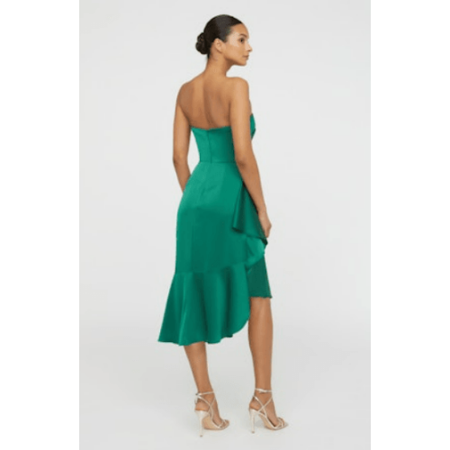 THEIA SINEAD STRAPLESS MIDI DRESS AT HELEN AINSON