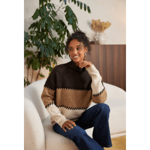 Karen Kane Contrast Stitch Sweater at Helen Ainson