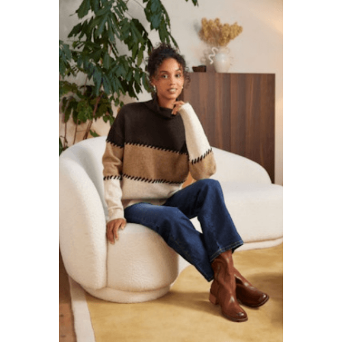 Karen Kane Contrast Stitch Sweater at Helen Ainson