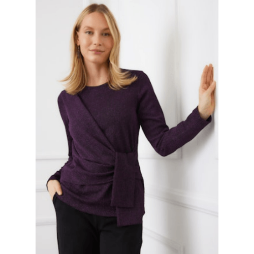 Karen Kane Long Sleeve Side Tie Top at Helen Ainson