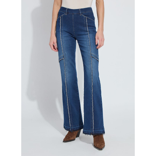 Lysse felicity fringe wide leg denim trouser at Helen Ainson