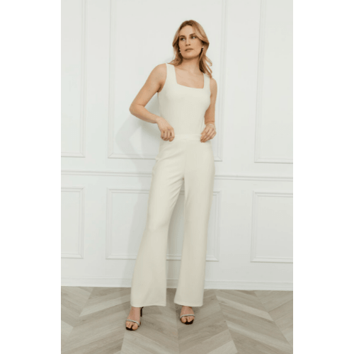 Frank Lyman Flare High-waisted Trousers Style 259022 at Helen Ainson