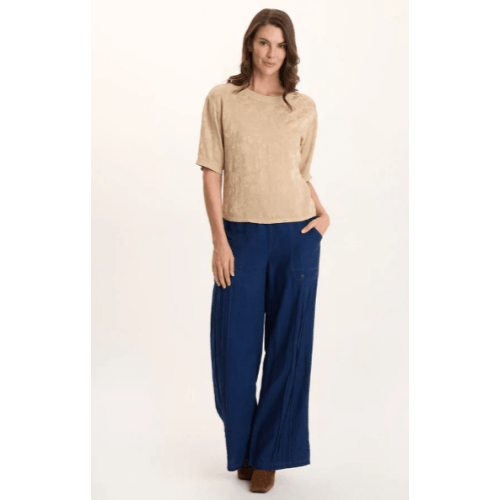 XCVI Chelan Textured Satin Casual Fit Top at Helen Ainson