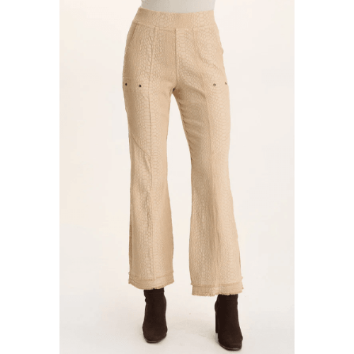 XCVI Askell Textured Jacquard Flared Pull-On Pant at Helen Ainson