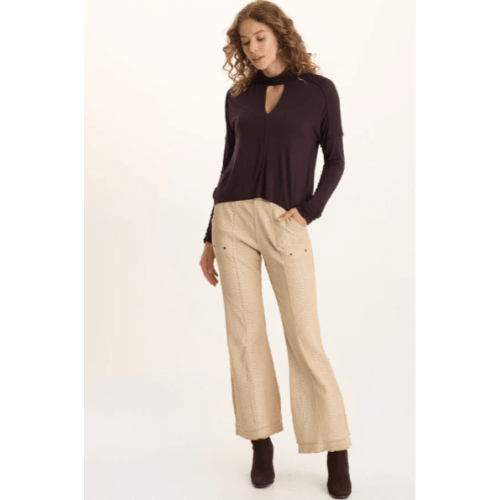 XCVI Askell Textured Jacquard Flared Pull-On Pant at Helen Ainson