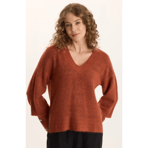 XCVI Bronte Relaxed Fit V-Neck Knit Sweater at Helen Ainson
