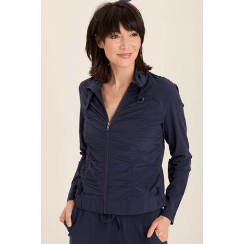 XCVI WEARABLES Momentum Whisper Stretch Ruched Active Jacket at Helen Ainson