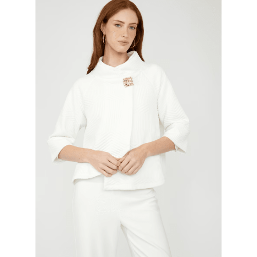 Frank Lyman Relaxed Fit Cowl Neck Jacket at Helen Ainson