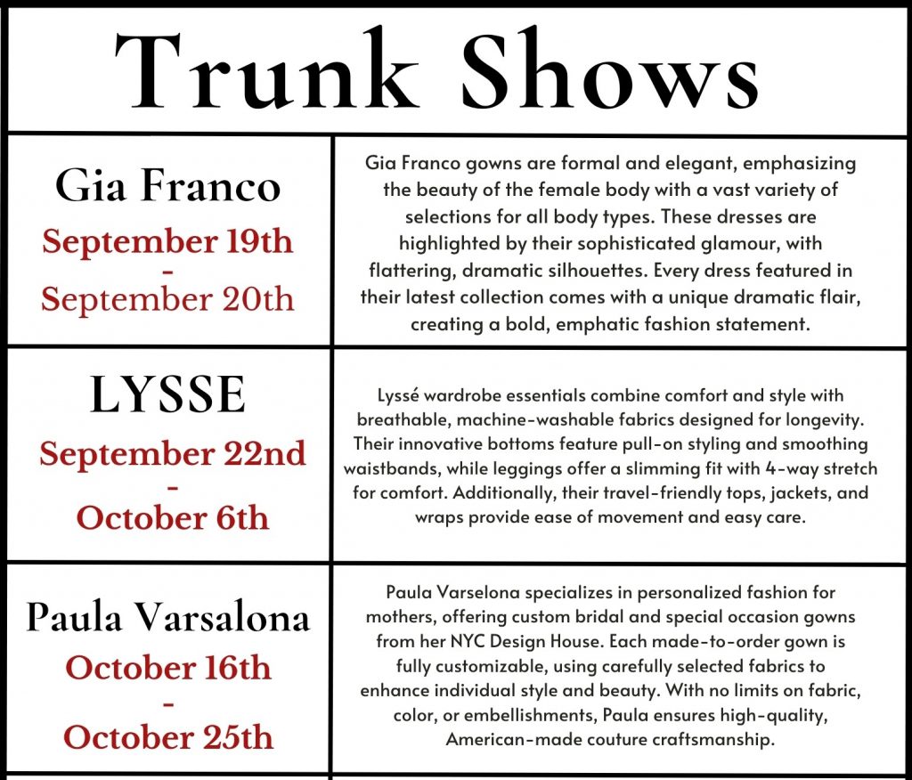 Trunk show 2025