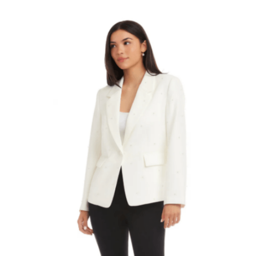 Karen Kane Pearl Embellished Blazer at Helen Ainson