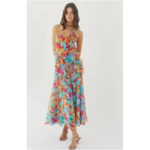 chinese dress ladies Hutch "Kennedi" Floral Ruffle Dress 10432