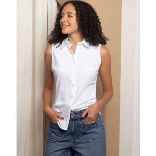 Ameloria The Annie - Sleeveless Button Up Shirt at Helen Ainson