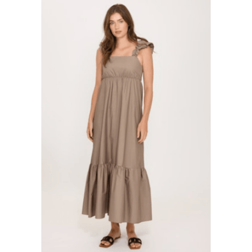 Pistache Poplin Cotton Maxi Dress at Helen Ainson