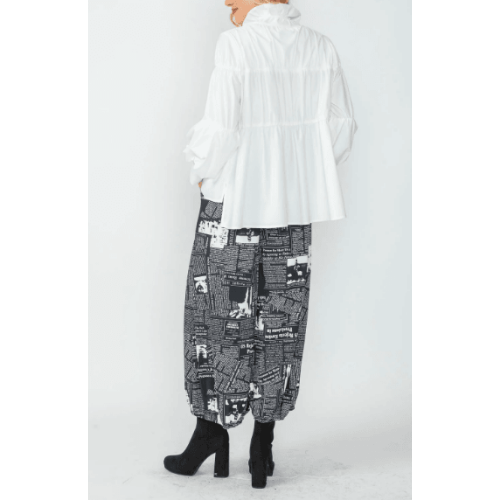 IC Collection Shirred Sleeve Zip-Up Blouson Jacket at Helen Ainson