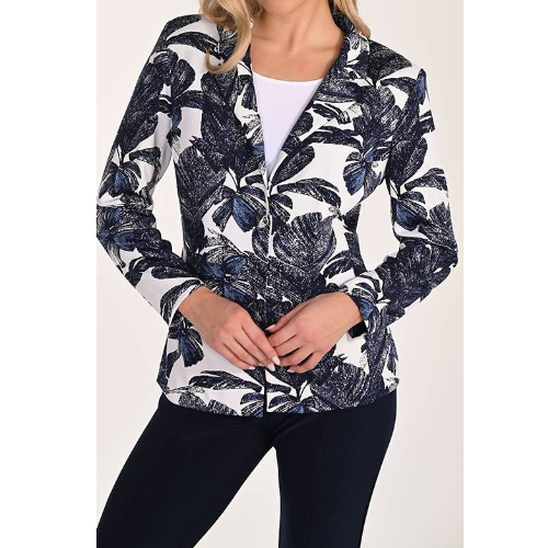 Frank Lyman Leaf Print Knit Blazer at Helen Ainson