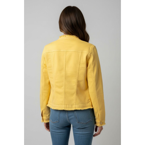 APNY Collarless Frayed Edge Denim Jacket at Helen Ainson