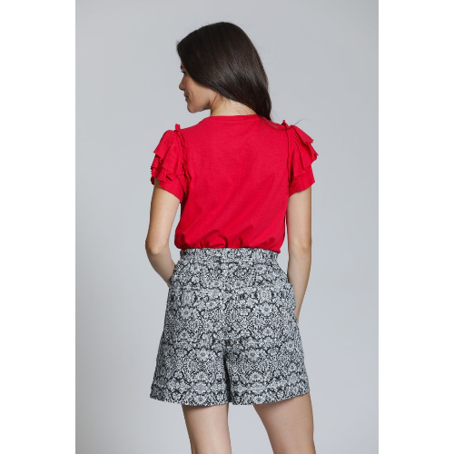 APNY Ruffle Cap Sleeve Tee at Helen Ainson