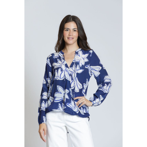 APNY Floral Crossover Top with Tassel Tie at Helen Ainson