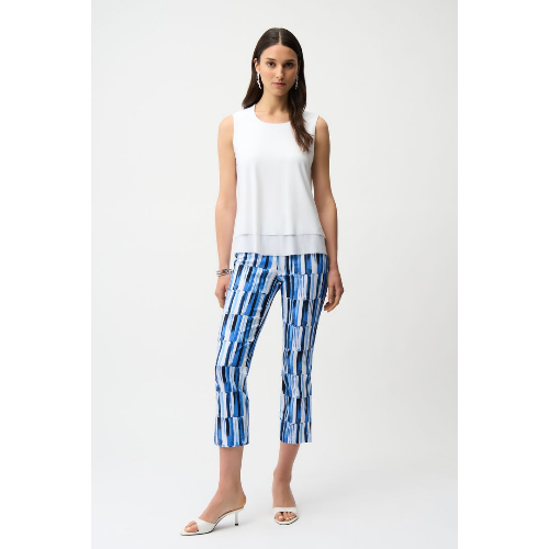 Joseph Ribkoff Millennium Abstract Print Crop Pull-On Pants at Helen Ainson