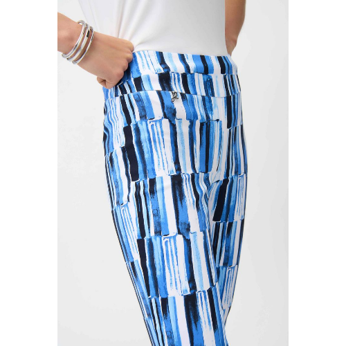 Joseph Ribkoff Millennium Abstract Print Crop Pull-On Pants at Helen Ainson