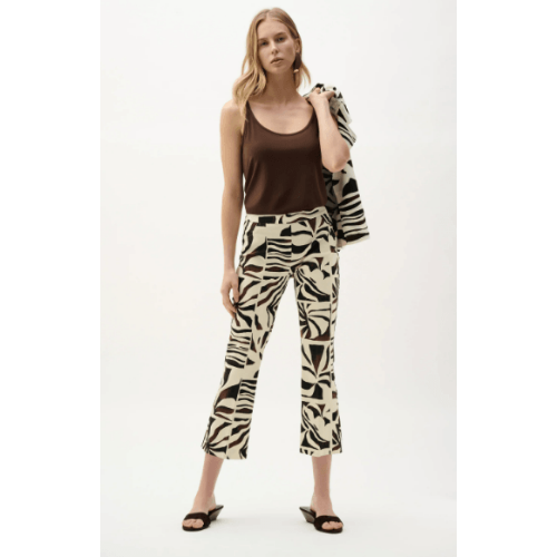 Joseph Ribkoff Millennium Tropical Print Flared Pull-On Pants at Helen Ainson