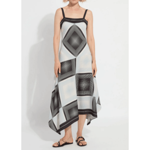 LYSSE Sarai Handkerchief Asymmetric Dress at Helen Ainson
