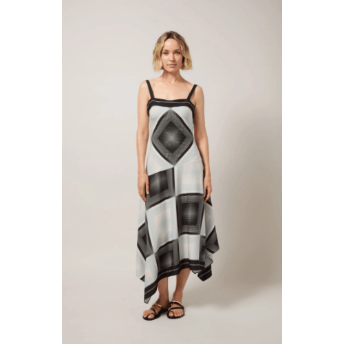 LYSSE Sarai Handkerchief Asymmetric Dress at Helen Ainson