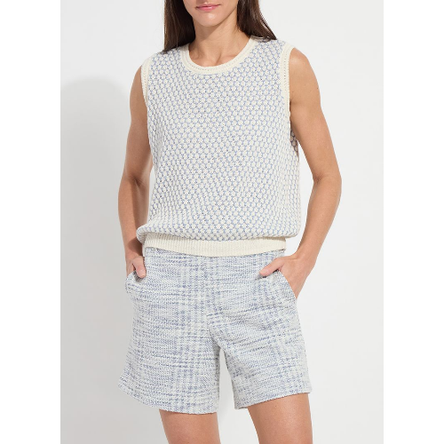 LYSSE Claire Textured Mesh Sweater Shell at Helen Ainson