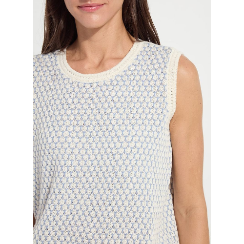 LYSSE Claire Textured Mesh Sweater Shell at Helen Ainson