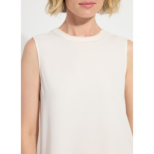 Untitled 2026 01 LYSSE Kavita Crew Neck Contrast Stitching Shell at Helen Ainson