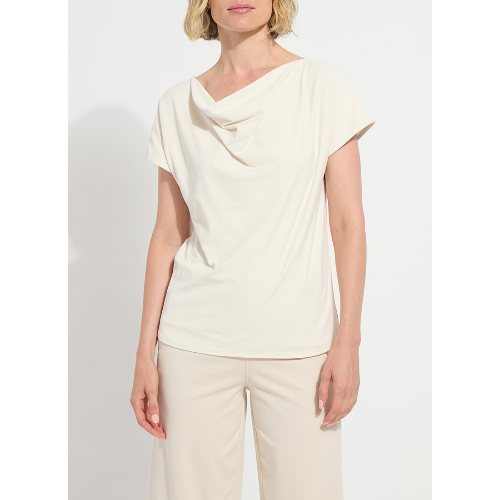 LYSSE Ensley Cowl Neck Top at Helen Ainson