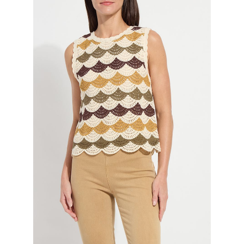 LYSSE Faye Crochet Knit Shell at Helen Ainson
