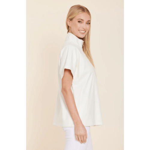 Dolce Cabo Faux Leather Zip Up Top at Helen Ainson